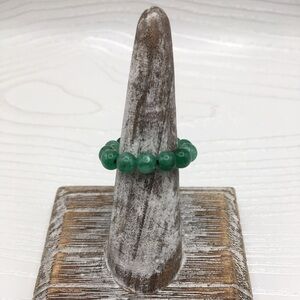 HANDCRAFTED Agate Stretch Bead Ring